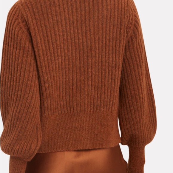 INTERMIX Ella Jewel Cardigan Wool Brown Sweater - Picture 4 of 6